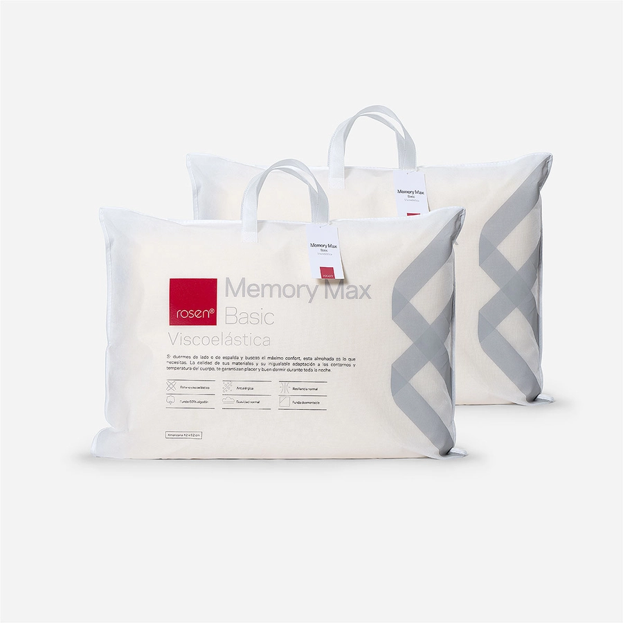 Almohadas 42x62 Cm Set 2 Unidades Viscoelástica Memory Max Basic Rosen