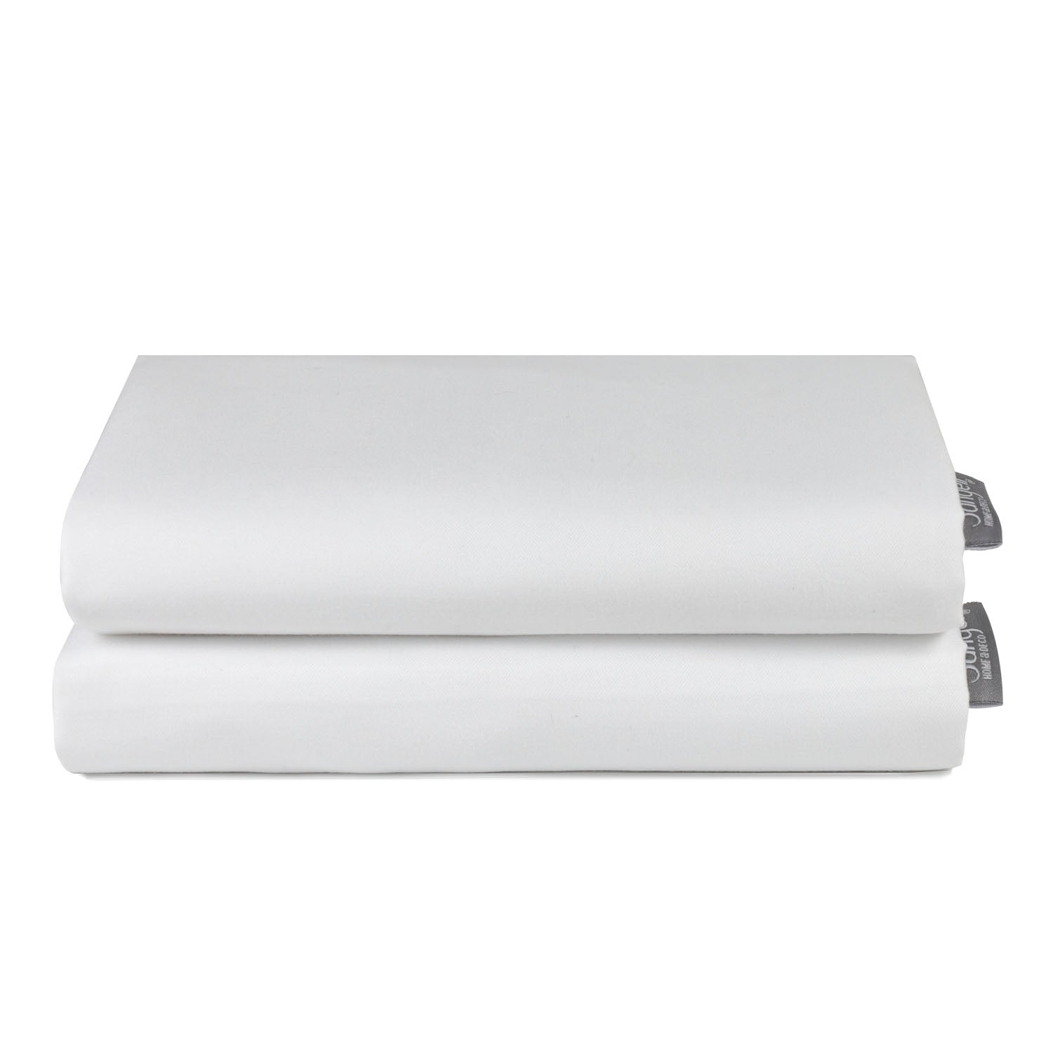 Set 2 Fundas Almohada 50x90 Color Blanco Gris Suave Lisa Premium