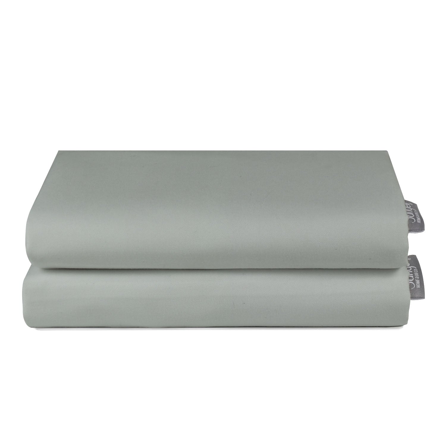 Set 2 Fundas Almohada 50x90 Color Blanco Gris Suave Lisa Premium