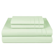 Sábanas Lujo 1800 Hilos - 2 Plazas Negro y Menta Suave Premium