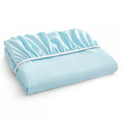 Sabana Bajera Soft Ajustable 1800 Cama King Celeste Gris Premium