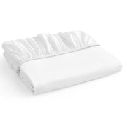 Sabanas Bajera Soft Ajustable 1800 Cama King Blanca Celeste Premium