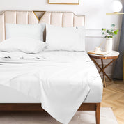 Sábanas Lujo 1800 Hilos - 1 Plaza Color Celeste - Suave Premium