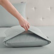 Set 2 Fundas Almohada 50x70 Color Gris Suaves Lisas Premium