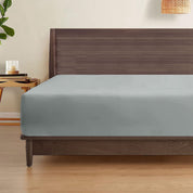 Sabanas Bajera Soft Ajustable 1800 Cama 2 Plazas Gris Premium