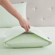 Set 2 Fundas Almohada 50x70 Color Menta Suaves Lisas Premium