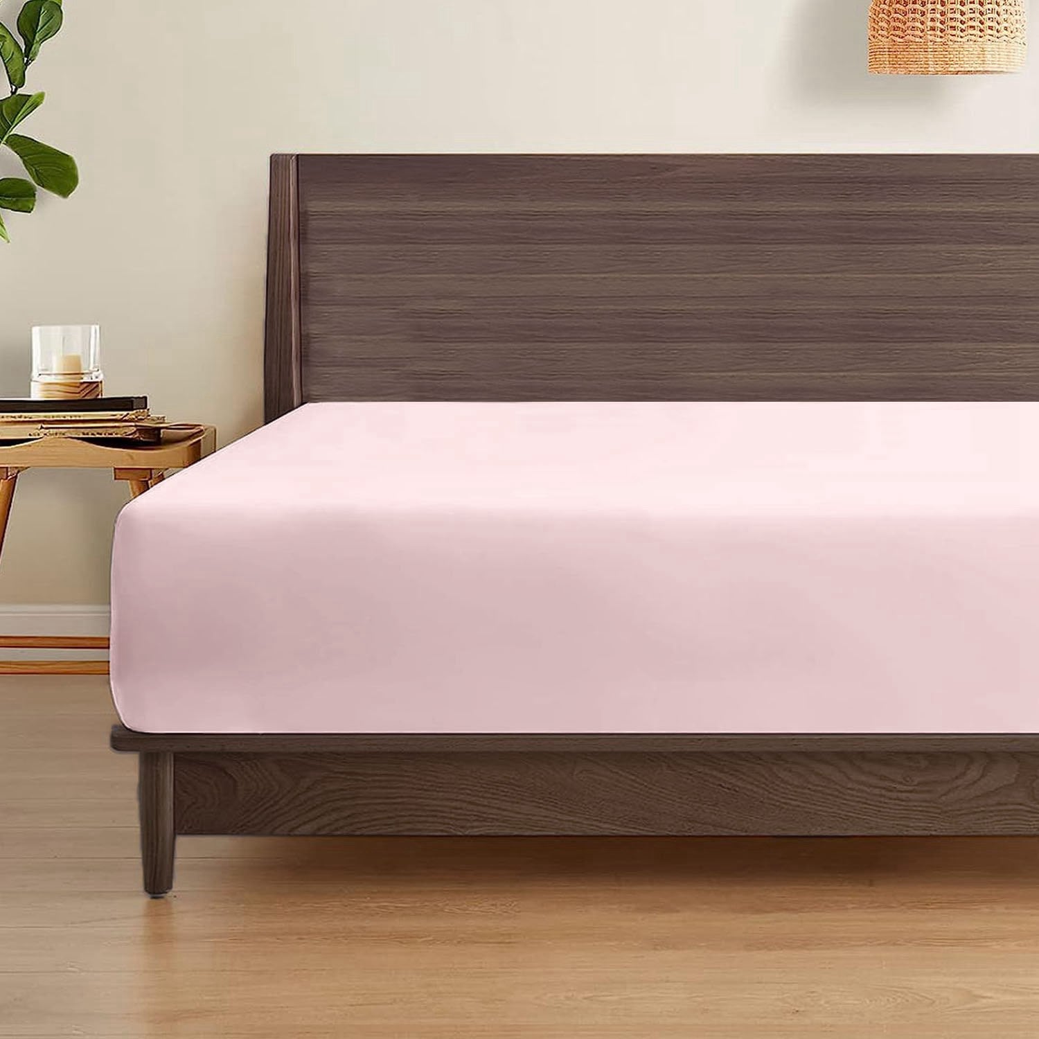 Sabanas Bajera Soft Ajustable 1800 Cama 2 Plazas Rosa Premium Suave