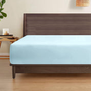 Sabanas Bajera Soft Ajustable 1800 Cama King Celeste Premium