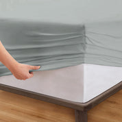 Sabanas Bajera Soft Ajustable 1800 Cama 2 Plazas Gris Premium