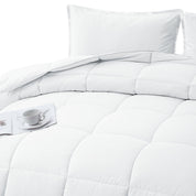 Pack Cobertor Lujo 1,5 Plazas Blanco + Set Sabana