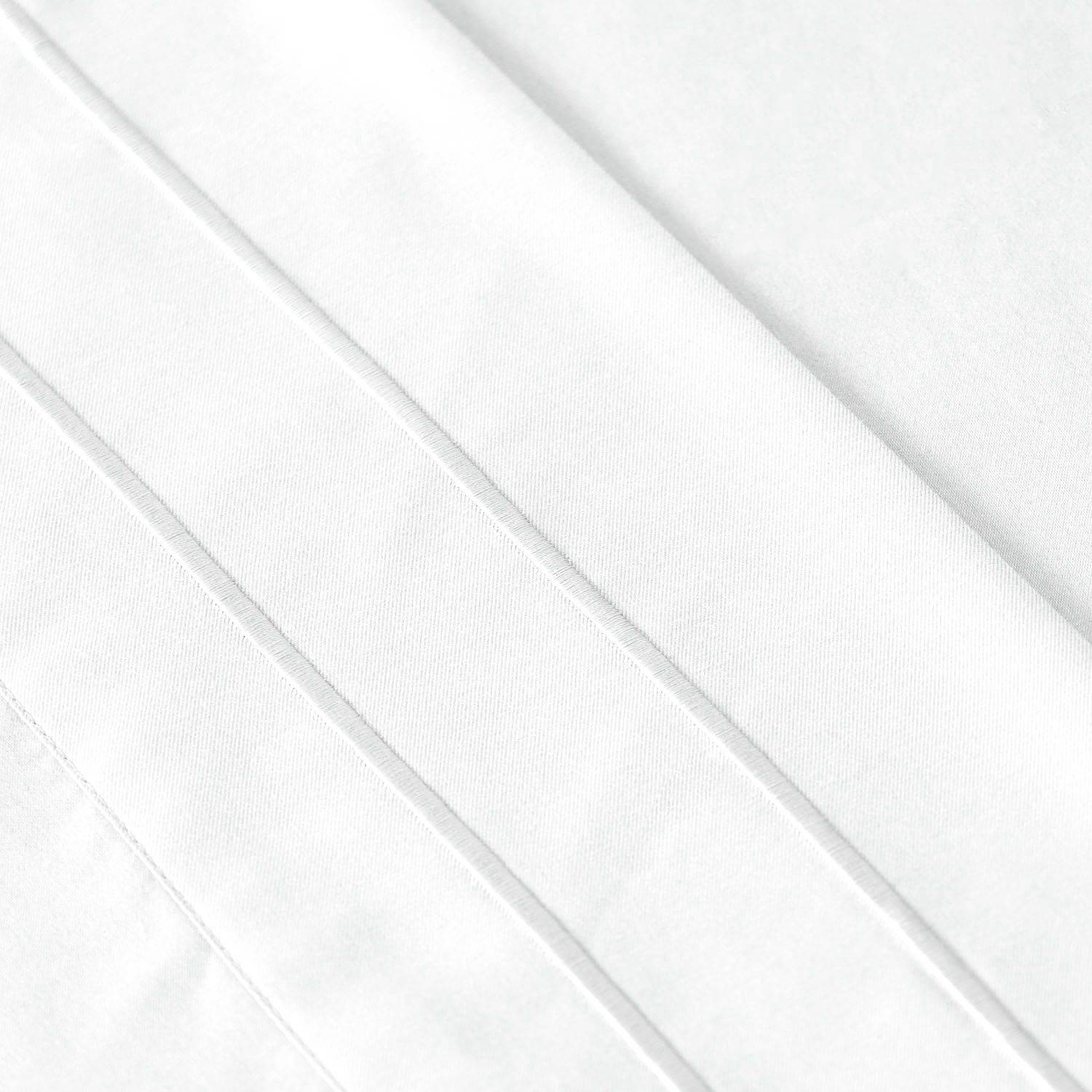 Sábanas Lujo 1800 Hilos - 1 Plaza Color Blanco - Suave Premium