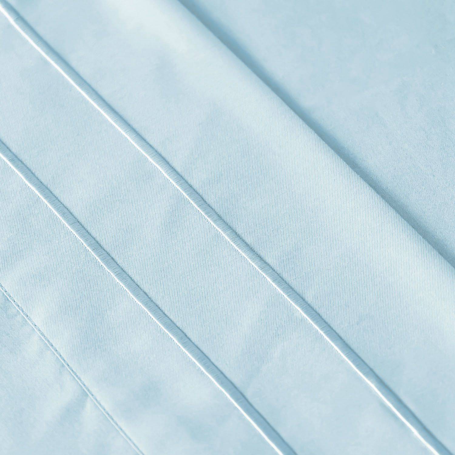 Sábanas Lujo 1800 Hilos - 2 Plazas Celeste Suave Premium