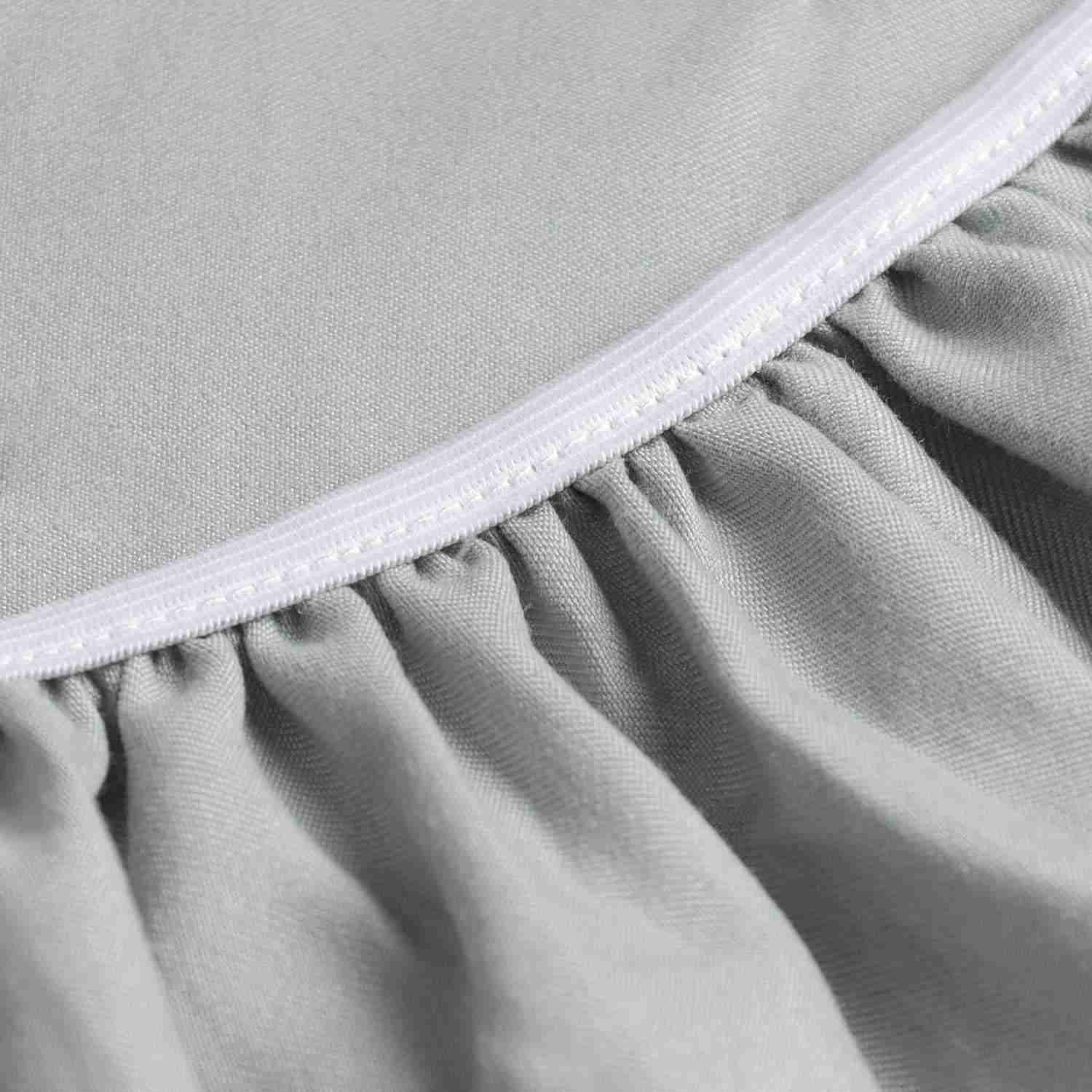 Sábanas Lujo 1800 Hilos - King Gris Suave Premium