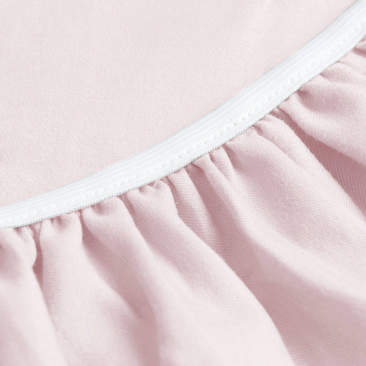 Sábanas Lujo 1800 Hilos - 2 Plazas Rosa Celeste Suave Premium