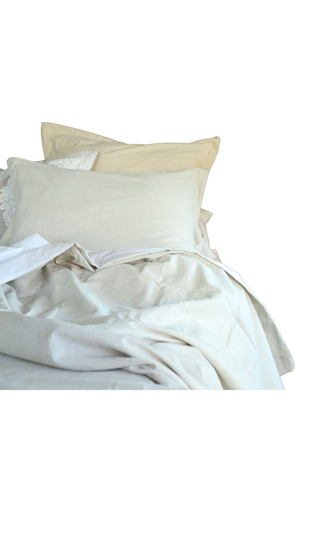 Funda Para Plumón Lino Suave Cama King 3 Piezas Color Crudo 3angeli