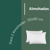 Almohadas 50x90 Cm Set 2 Unidades Firme Antiacaros Color Blanco