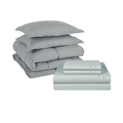 Pack Cobertor Lujo King Gris + Set Sabana