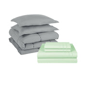 Pack Cobertor Lujo King Gris + Set Sabana