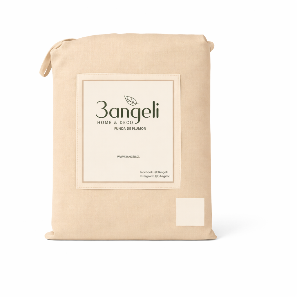Funda de Plumón Duvet 2 Plazas –  Color Beige  Suave, Lavable y Moderno Premium