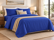 Funda de Plumón Duvet King a Super King Azul  – Suave, Lavable y Moderno Premium