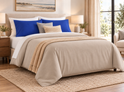 Set 2 Fundas Almohada 50x70 Color Azul Suaves Lisas Premium