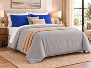 Set 2 Fundas Almohada 50x70 Color Azul Suaves Lisas Premium