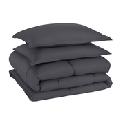 Pack Invierno Gris Cama 2 Plazas Completa 5 Piezas | Cobertor + Duvet + 2 Frazadas + Sábana