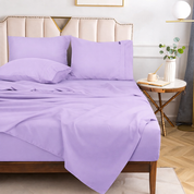 Sábanas Lujo 1800 Hilos - 2 Plazas Lavanda Suave Premium