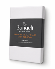 Set 2 Fundas Almohada 50x70 Blanca 300 Hilos 100% Algodón - Suavidad Hotelera