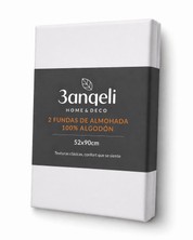 Set 2 Fundas Almohada 50x90 Blanca 300 Hilos 100% Algodón - Suavidad Hotelera