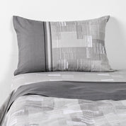 Sabana Blanca 144 Hilos Algodón Cama 1.5 Plazas Estampado Dargon Cannon Hogar