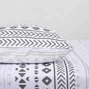 Sabana Blanca 144 Hilos Algodón Cama King Estampado Krik Cannon Hogar
