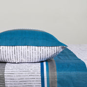 Sabana Blanca 144 Hilos Algodón Cama 1.5 Plazas Estampado Duma Cannon Hogar