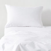 Sabanas 180 Hilos Algodón Cama 1.5 Plazas Blanca Suave Cannon Hogar