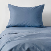 Sabanas 180 Hilos Algodón Cama 1.5 Plazas Azul Suave Cannon Hogar