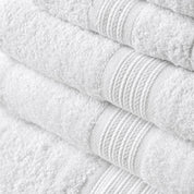 Set De 6 Toallas 100% Algodon Mano Baño Visita Blanca Cannon Home