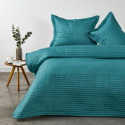 Cubrecama De Verano Quilt King + 2 Fundas Estampado Trama Verde Cannon