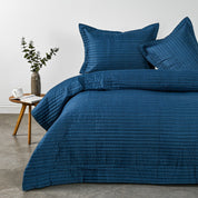 Cubrecama De Verano Quilt King + 2 Fundas Estampado Azul Cannon