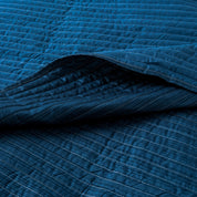 Cubrecama De Verano Quilt King + 2 Fundas Estampado Azul Cannon