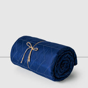 Cubrecama De Verano Quilt King + 2 Fundas Bicolor Azul Celeste Cannon