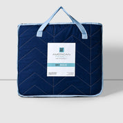 Cubrecama De Verano Quilt King + 2 Fundas Bicolor Azul Celeste Cannon