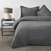 Cubrecama De Verano Quilt King + 2 fundas Stonewash Gris Cannon
