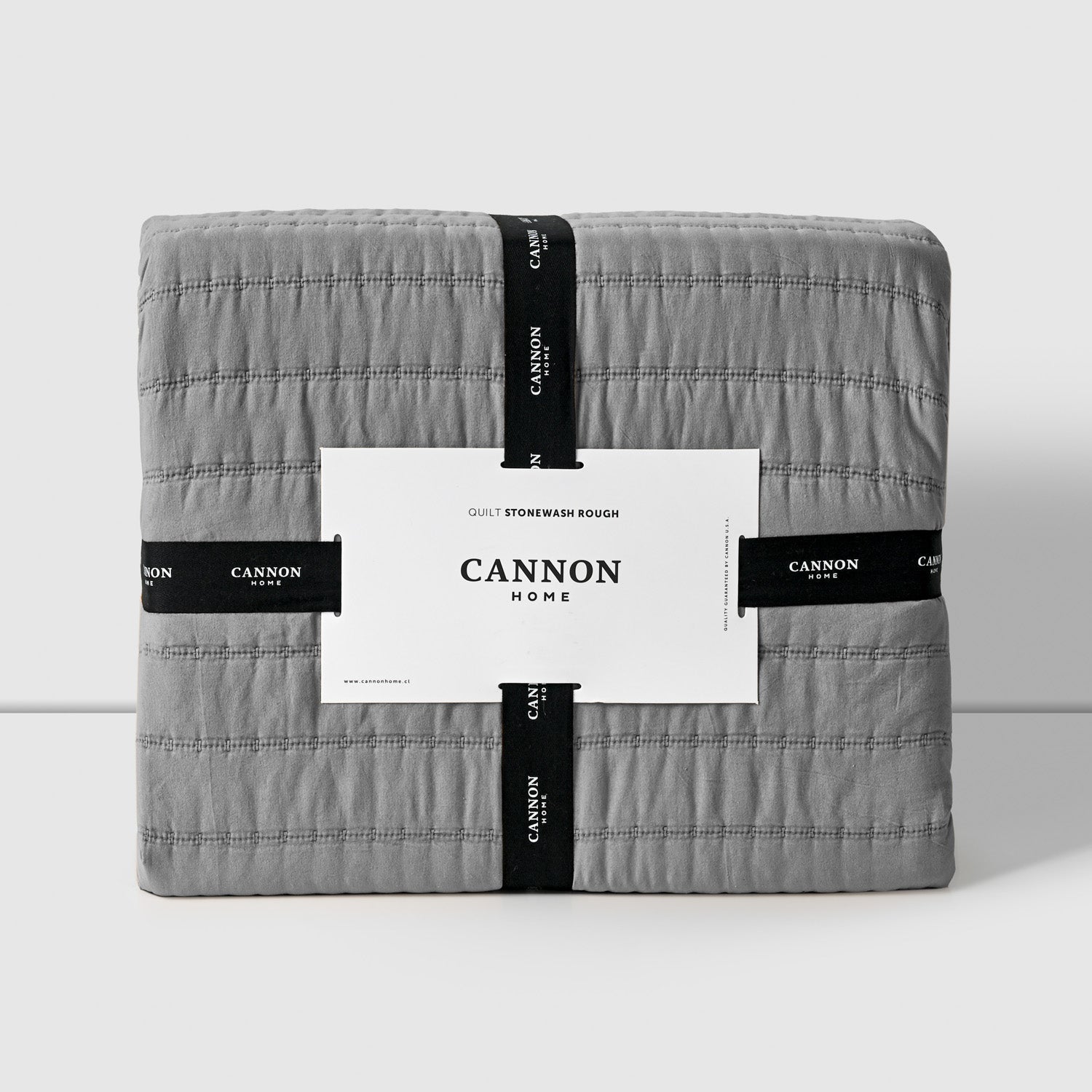 Cubrecama De Verano Quilt King + 2 fundas Stonewash Gris Cannon