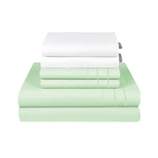 Sábana Menta 1800 King 2 Piezas + Mix Fundas