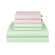 Sábana Menta 1800 King 2 Piezas + Mix Fundas