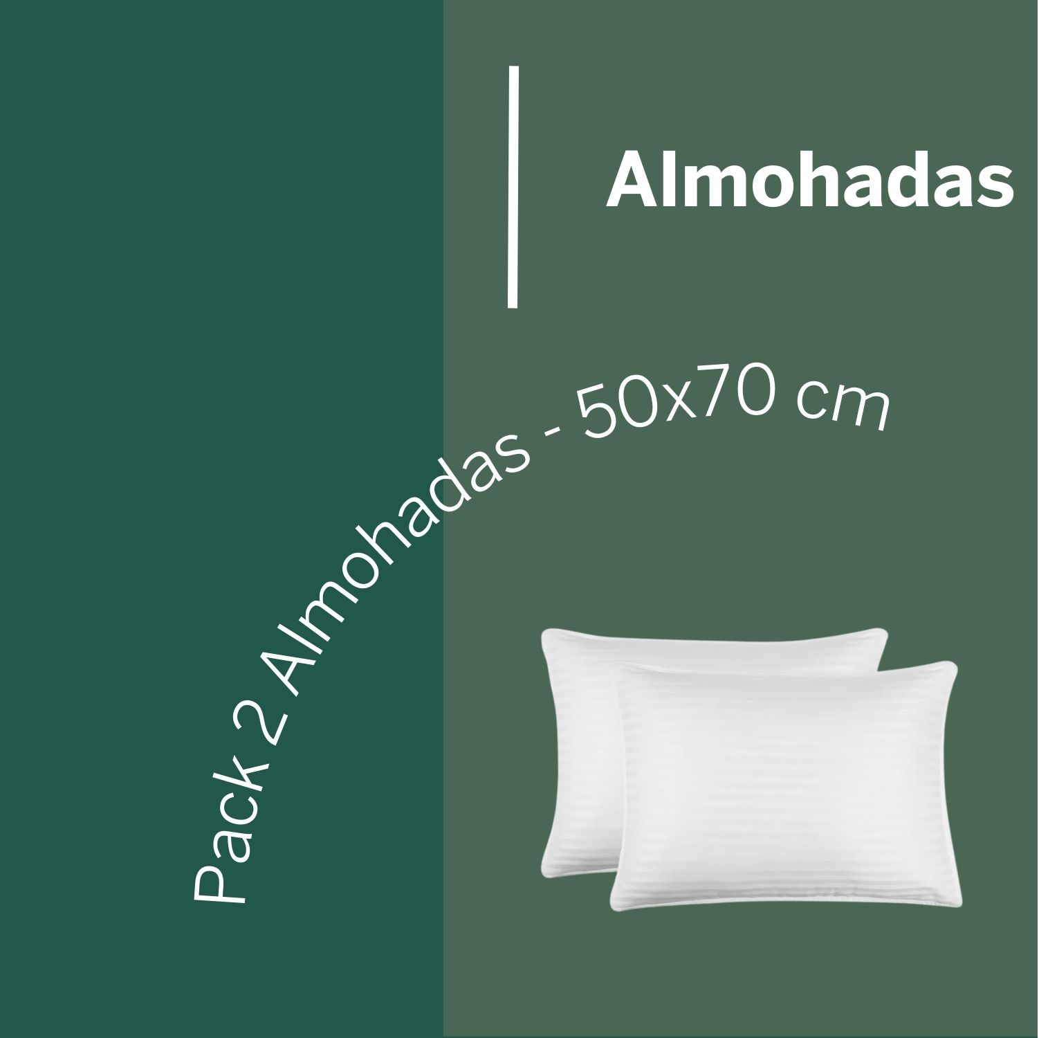 Almohadas 50x70 Cm Set 2 Unidades Firme Antiacaros Color Blanco