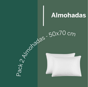 Almohadas 50x70 Cm Set 2 Unidades Firme Antiacaros Color Blanco