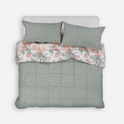 Plumón Super King Soft Touch Amaya Bold y Reversible Edredón Invierno Abrigador Rosen
