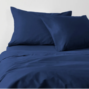 Sabanas 180 Hilos Algodón Cama 1.5 Plazas Azul Suave Cannon Hogar