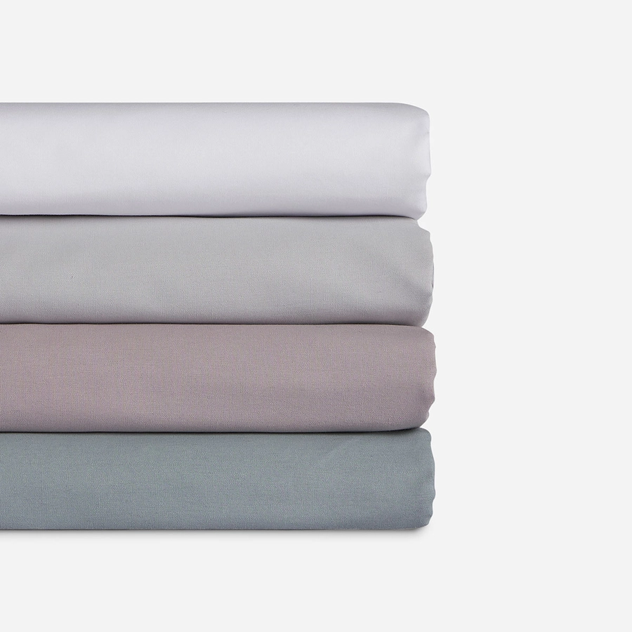 Sábanas 2 Plazas 200 Hilos Gris Perla - Algodón Suave y Resistente Rosen